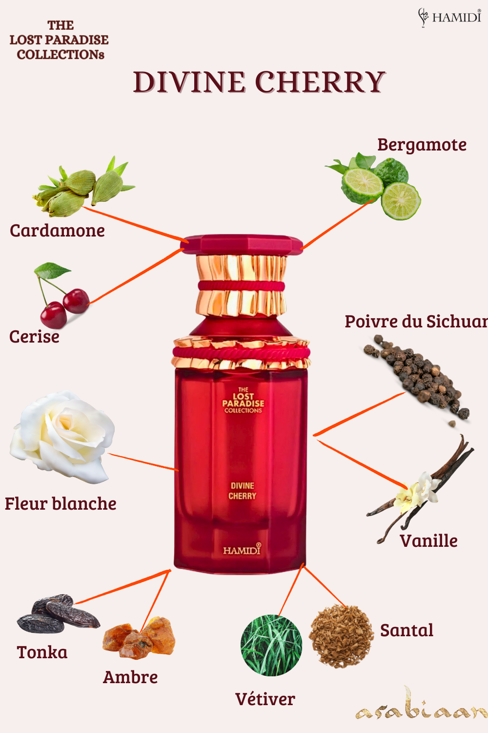 DIVINE CHERRY By Hamidi Apa De Parfum Spray 100ML Unisex