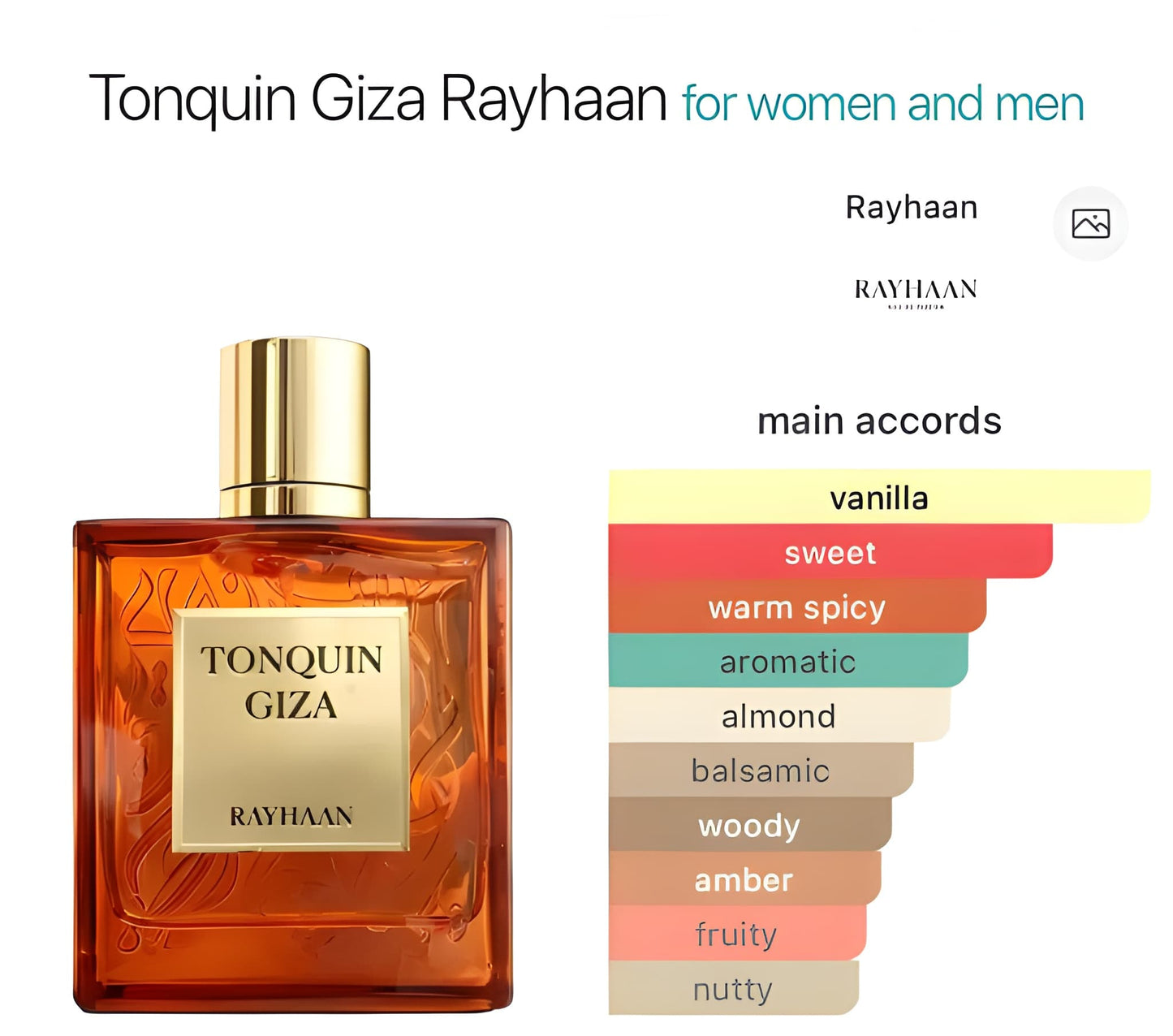 Rayhaan Tonquin Giza, Apă de Parfum, Unisex, 100 ml