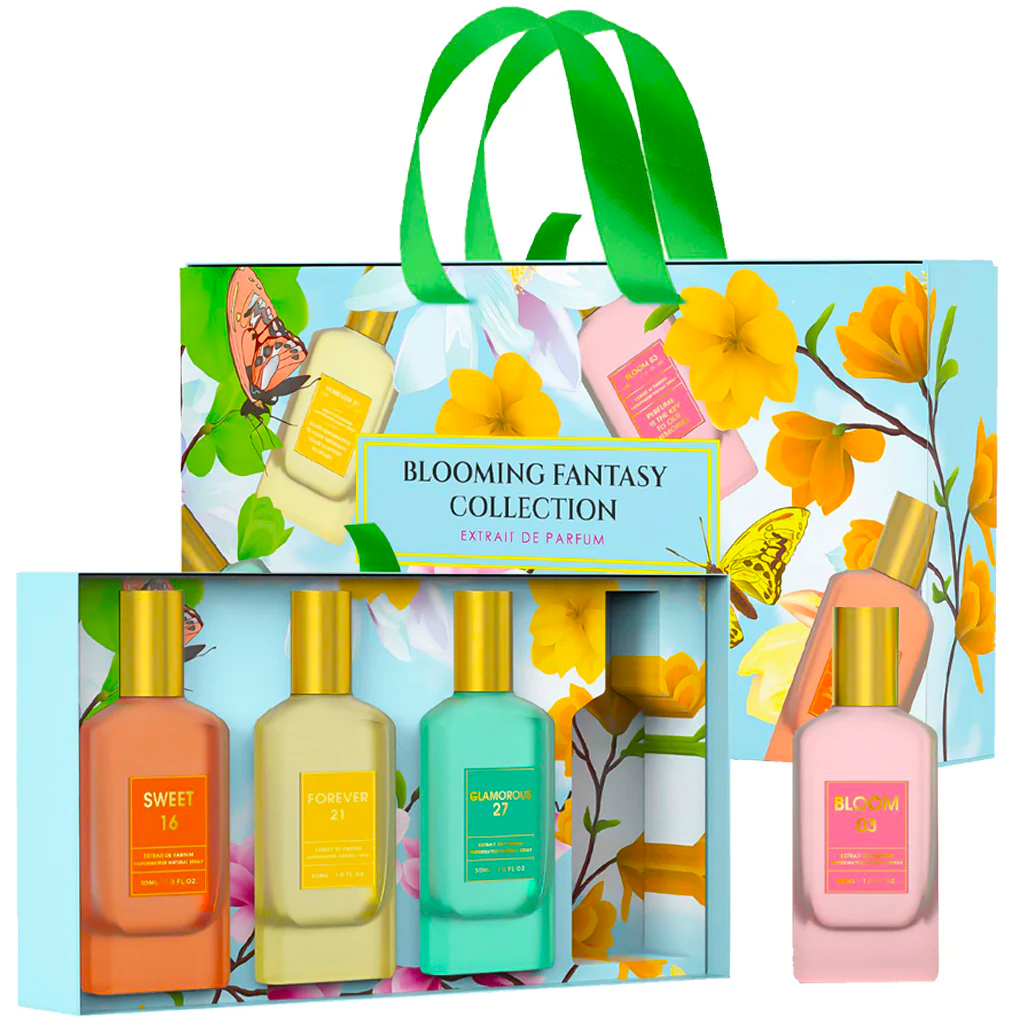 Set cadou Colecția Blooming Fantasy de – 4 x 30ml Extrait de Parfum de la Emper

