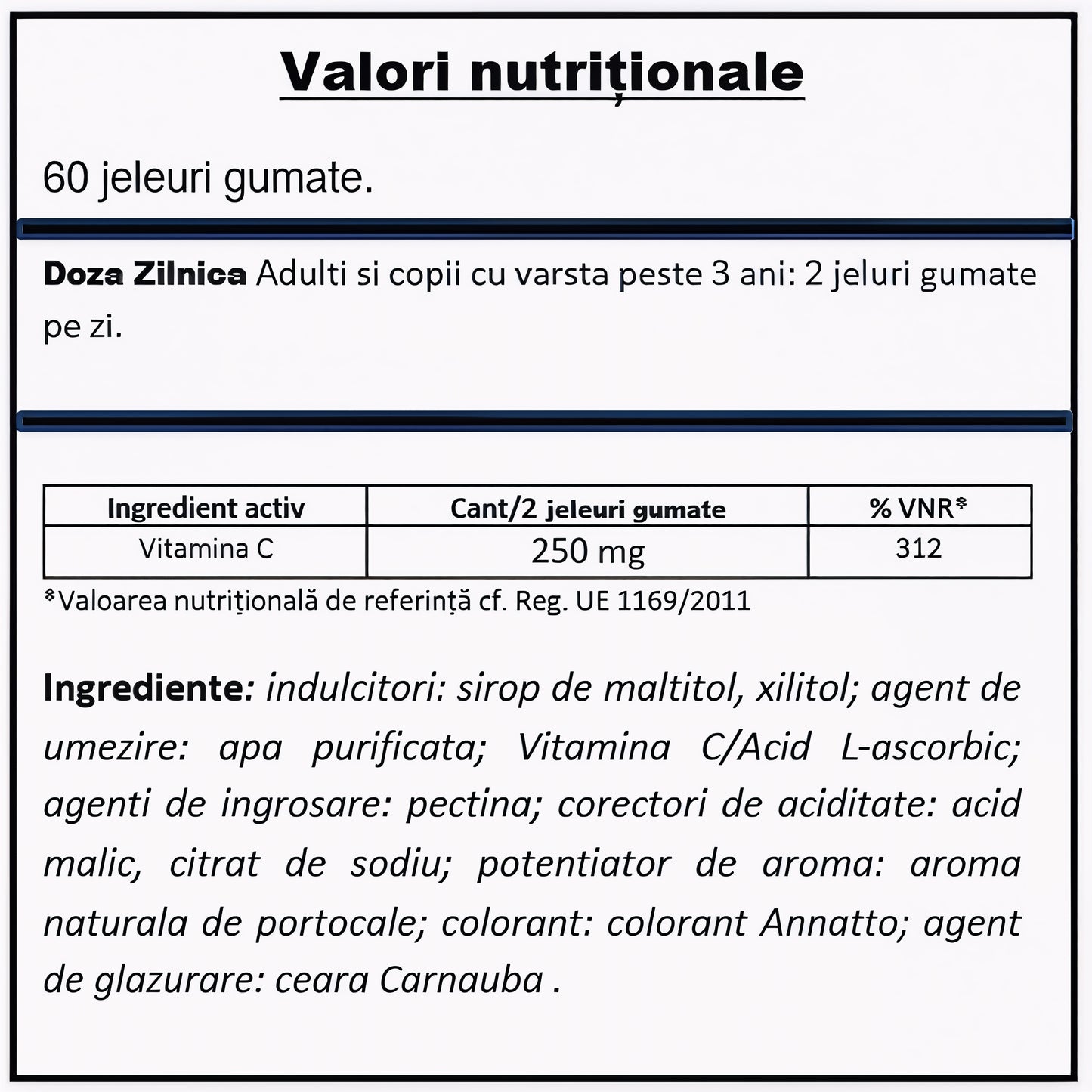 YUMMEE KIDDY Vitamina C, 60 jeleuri gumate, gust portocale, fără zahăr
