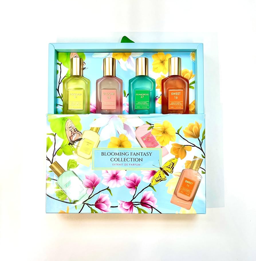 Set cadou Colecția Blooming Fantasy de – 4 x 30ml Extrait de Parfum de la Emper

