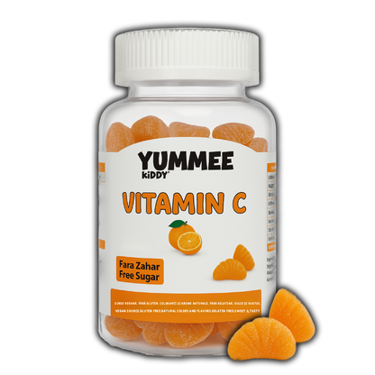 YUMMEE KIDDY Vitamina C, 60 jeleuri gumate, gust portocale, fără zahăr